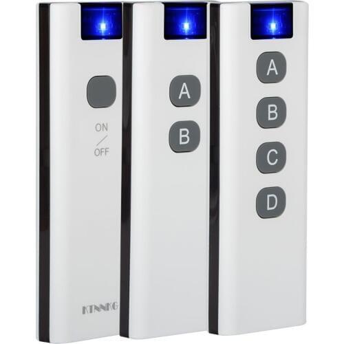 KTNNKG 433Mhz 200m wireless remote control with 1/2/4/6/8/10 buttons, wall mount bracket, smart home