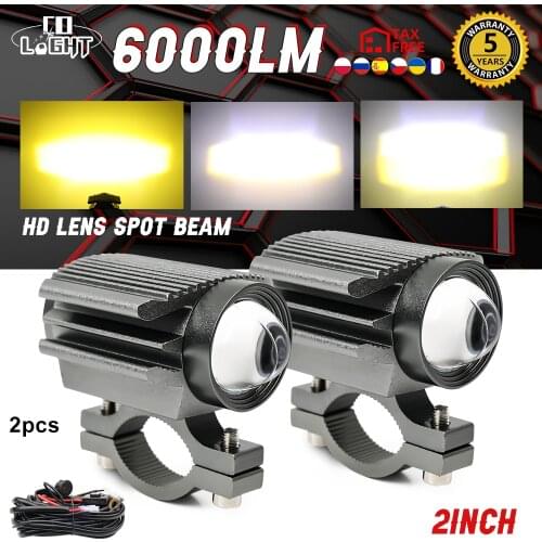 CO LIGHT Fog Lamp Driving Daytime Spot Beam Off road Led Light Bar 2'' Led Work Light 6000LM For Motorcycle ATV 12V 24V SUV Boat