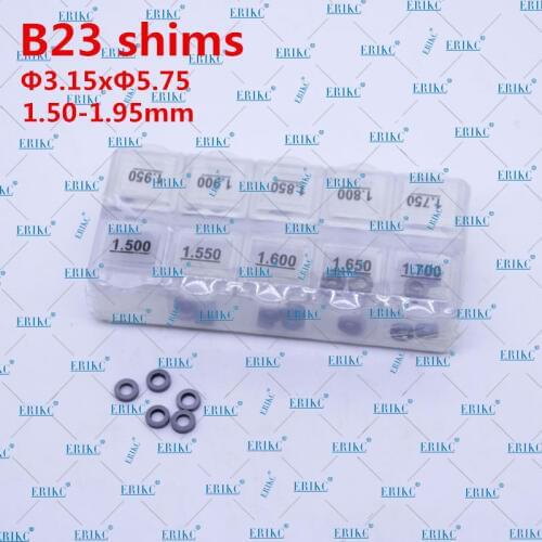 ERIKC B23 Diesel Fuel Injector Nozzle Calibration B23 Common Rail Injector Adjustment Shim Gasket 1.50mm~1.95mm 50 Pieces/Lot
