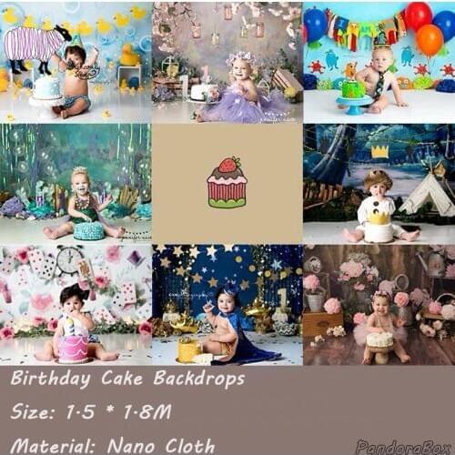Newborn Photography Prop Birthday Cake Background Baby Photo Shoot Studio Posing Backdrops Blanket foto shooting Accessories