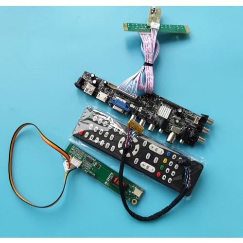 Kit For LP133WX1 TL VGA AV TV DVB-T DVB-T2 controller board driver digital panel 1280x800 Display remote HDMI-compatible LED USB