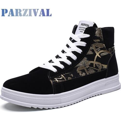 PARZIVAL High top Suede Shoes Men Sneakers Young Man Cool Sneakers Casual Men Vulcanize Shoes zapatillas hombre Male Footwear