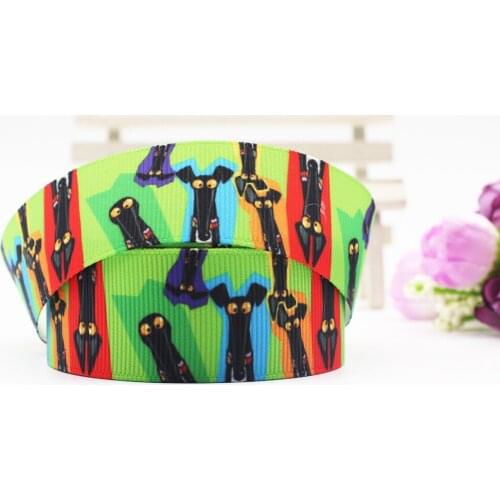 Dog Animal Print Grosgrain Ribbon Hair Bow Headdress Diy Accessories Grosgrain Ribbon 10-50 Yards Gift Wrapping Paper Sewing