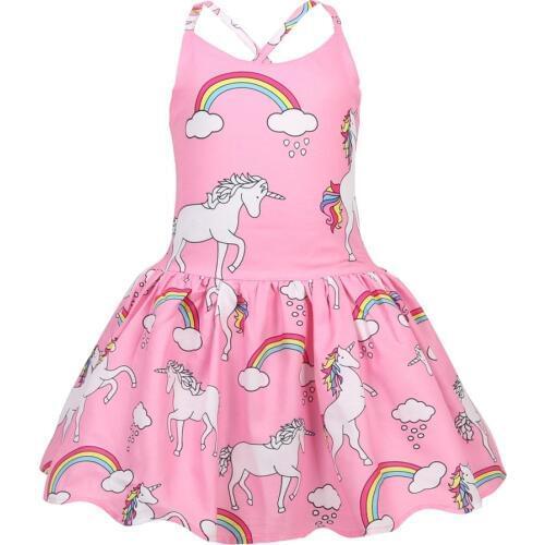 Summer baby girl clothes unicorn dress sleeveless princess dress kids clothes cartoon costume for girls vestidos 36005