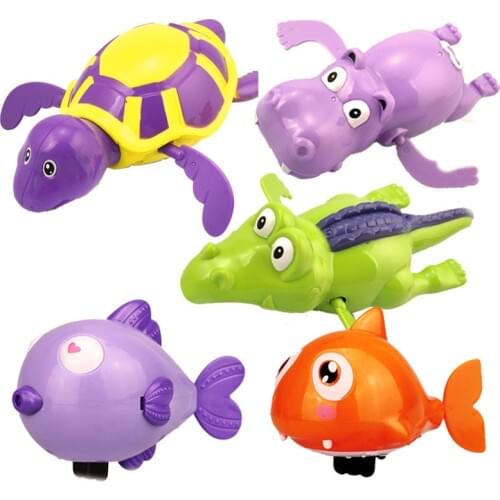 Cute Cartoon Animal Tortoise Baby Water Toy Infant Swim Turtle Wound-up Chain Clockwork Kids Beach Bath Toys