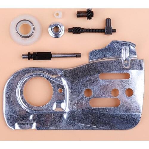 Chain Guide Bar Plate For Husqvarna 445 450 445E 450E Oil Pump Worm Gear Adjuster Tensioner Nut Kit Chainsaw 544094001