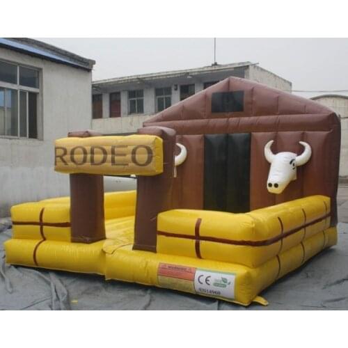 Newest thrilling inflatable mechanical bull mattress games/inflatable bull riding machine,bullfighting bull free shipping by sea