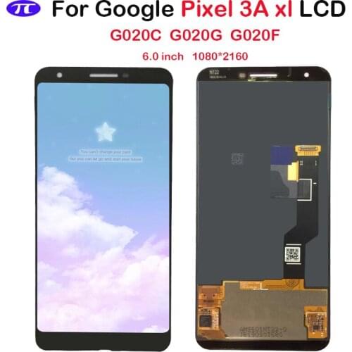 OLED 6.0'' For Google pixel 3a XL G020C G020G G020F LCD For Google Pixel3A XL G020C LCD touch Screen Digitizer Assembly Replacem