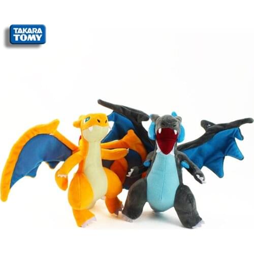 Pokemon XY Edition Fire-breathing Dragon Yellow Blue Fire-breathing Dragon Little Fire Dragon Evolution Edition Plush Doll