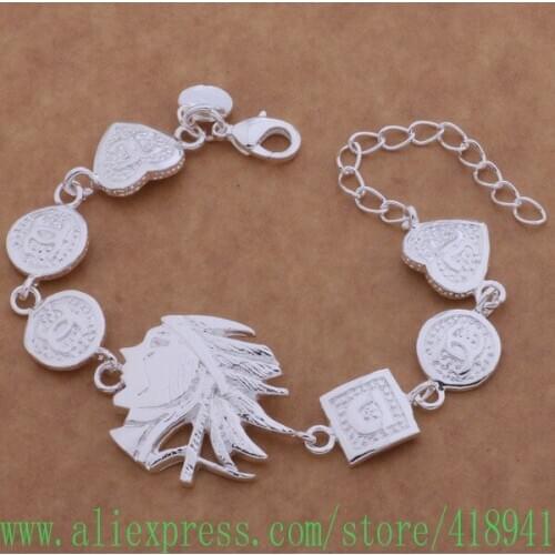 Silver Plated bracelet, Silver Plated fashion jewelry lovely /dyoampva azqajqxa AH065