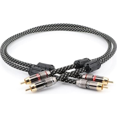 Preffair Pair HIFI Stereo RCA Cable Stereo RCA Cable High-Performance Premium HiFi Audio 2RCA to 2RCA Aux Cable