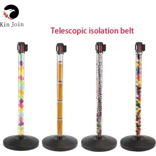Transparent advertising one-meter railing telescopic isolation belt cordon isolation belt queuing guardrail thickened wall tube