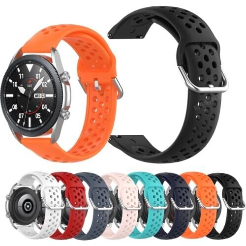 Watch Strap for Galaxy Watch 3 41mm 45mm Silicone Bracelet Wristband Replacement for Galaxy Watch Active 3 2 40 44mm Accessories