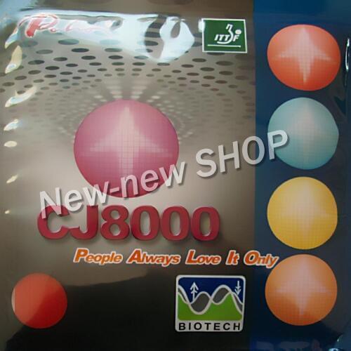 Palio CJ8000 (BIOTECH) Pips-In Table Tennis (PingPong) Rubber with Sponge (Hardness: 36-38)