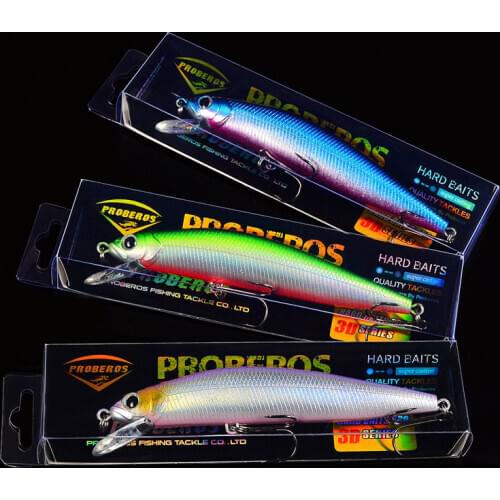 1pc PRO BEROS Brand Fishing lure Exported to Japan Fishing Bait 5.3"-13.5cm/24g-0.85oz Minnowbait 7 color fishing tackle 2# Hook