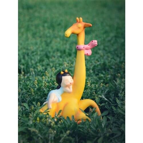 Cute Resin Bunny Statue Country Style Living Room Desktop Animal Decoration Cartoon Frog Princess Decorating A Gift Fairy Garden