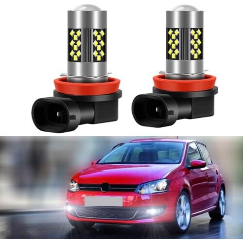 2Pcs LED Fog Lamp Bulbs For VW Polo 6R 6C 2009 2010 2011 2012 2013 2014 White Front Fog Light Bulb Canbus