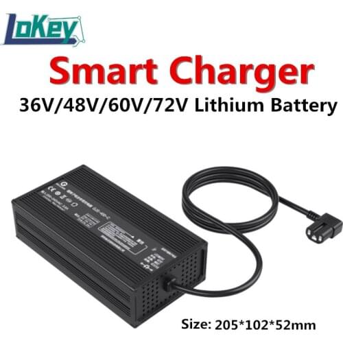 4A Smart Charger 38V 48V 60V 72V Lifepo4 Lithium Li ion Battery Charger For Electric Wheelchair Harley Scooter Electric Tool