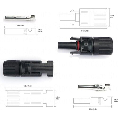 15pcs Waterproof IP67 Solar PV Connector Cable Coupler solar plug Male Female Used in Solar Panel connector