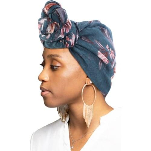 Turbans For Women European And American Popular Headscarf Cap Vintage Printed Bag Headband Bali Yarn Cotton Scarf Bag Cap 59