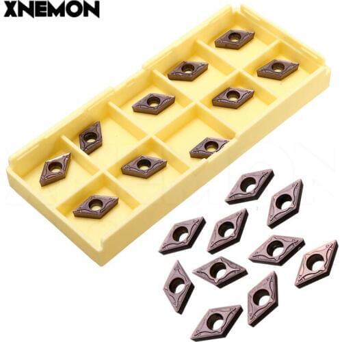 1/10Pcs DCMT070204-EM YBC205 Carbide Insert Boring Bar Turning for Stainless Steel DCMT0702 Tool Holder Inserts
