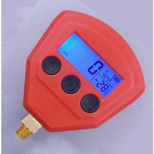 For Car Air Conditioner A/C Refrigeration R134a R22 R404A R410A R407C Digital LCD Display Low/High Pressure Gauge 1 piece/pair