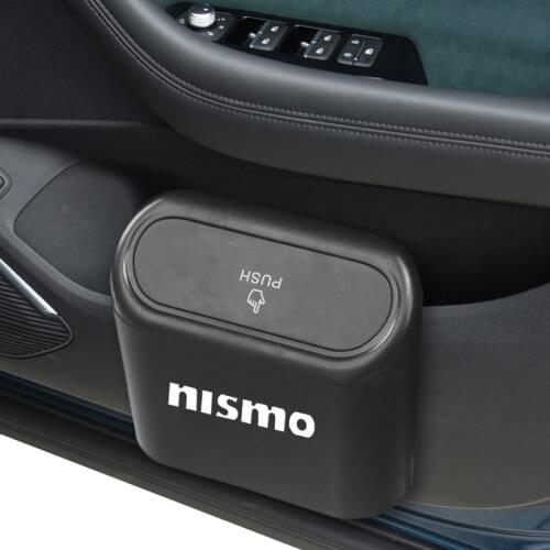 1pcs Car Hanging Trash Bin Pressing Type Storage Box Interior for Nissan Nismo Tiida Teana Skyline X-Trail Qashqai Accessories