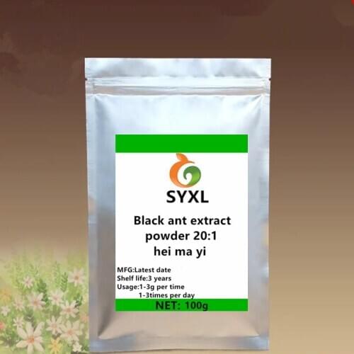 100g-1000g Manufacturers direct supply High quality black ant extract powder 20:1/hei ma yi/Free transportation