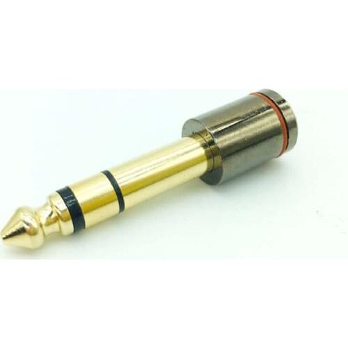 1000PCS Gold plated 6.35mm male plug to 3.5mm female jack audio connector headset amplifier audio adapter microphone 3.5mm plug