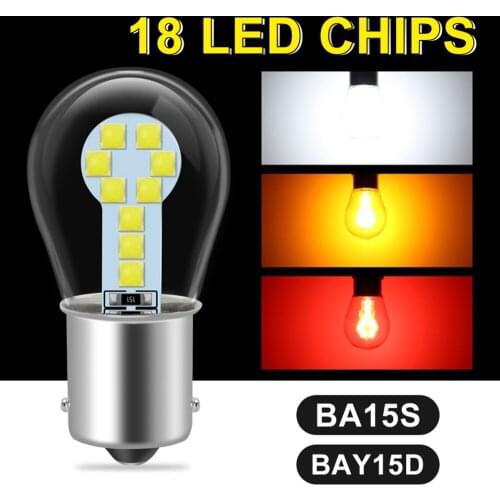 1pc1156 white 18smd 800lm automobile fog lamp Car Brake Lights 18SMD 3030 Chips DRL Turn Signal Lamp Super Bright car led light