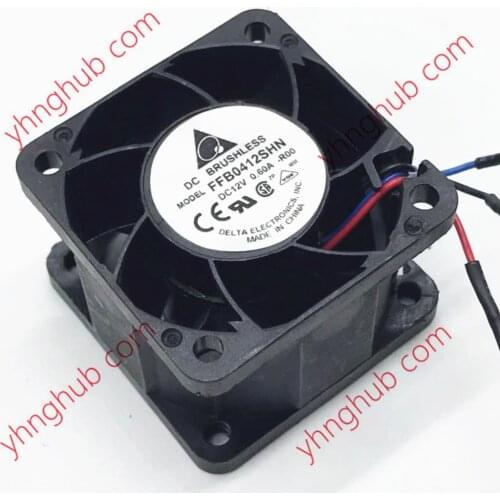 Delta Electronics FFB0412SHN R00 DC 12V 0.60A 40x40x28mm 3-Wire Server Cooling Fan