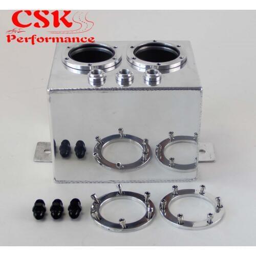 3L High Flow Fuel Filter Swirl Surge Pot Tank Fits For 044 External Fuel Pump Black/ Silver