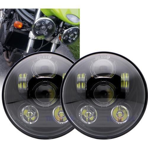 5-3/4" 5.75" Round Projector LED Headlights，For Triumph Speed / Street Triple，Thunderbird，Rocket 3 Led Dual Headlights