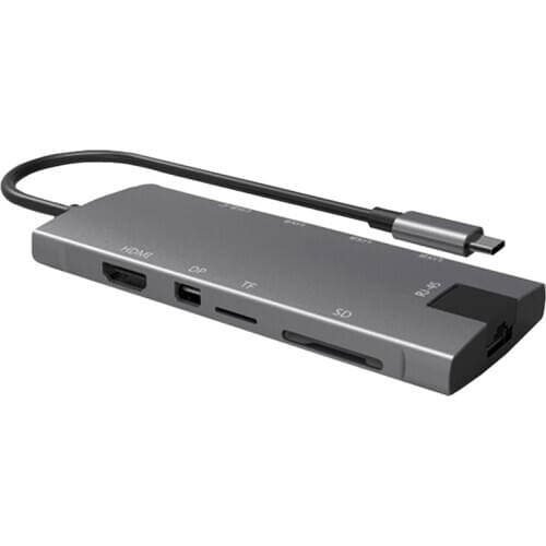 9 in 1 Type-C Docking Station Type-C to Hdmi+Network Card+PD Docking Station USB 3.0 Hub