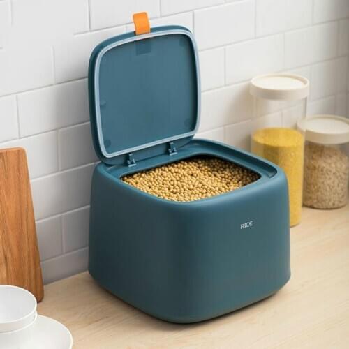 10KG Kitchen Collection Nano Bucket Insect-Proof Moisture-Proof Sealed Rice Cylinder Grain Dog Food Household Storage Rice Box