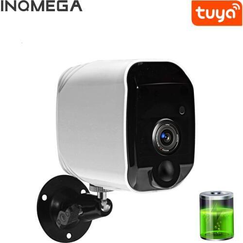 INQMEGA Wire-Free Wireless Powered Battery Camera Home Security 1080P Mini IP Camera WiFi Night Vision Camera Rechargeable TUYA