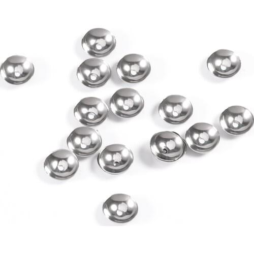 30pcs/lots Stainless Steel Vintage Retro Flower Bead Caps End Caps Flower Pattern Silver Color Jewelry Making Jewelry Findings