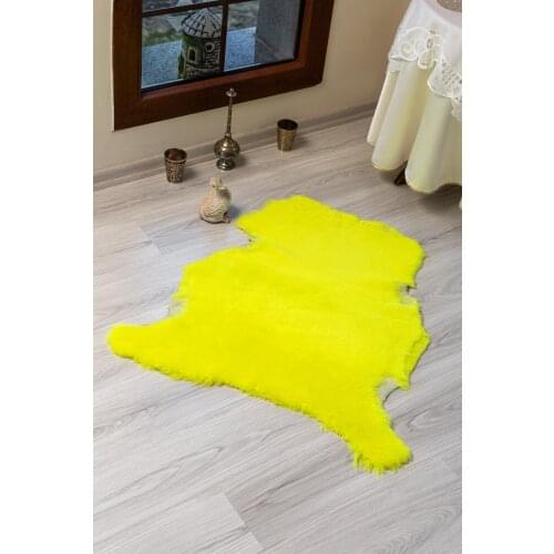 Genuine Sheepskin Rug With Yellow tip Real Fur Carpet Seat Pad Sofa Chair Cover Sheep Skin Fur Area Blanket Lambskin Mat 90*80