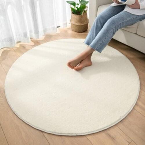 Round Carpets Bedroom Rug Bedside Living Room Sofa Floor Mats Solid Color Home Computer Chair Rug 카페트 коврик для ванной Simple