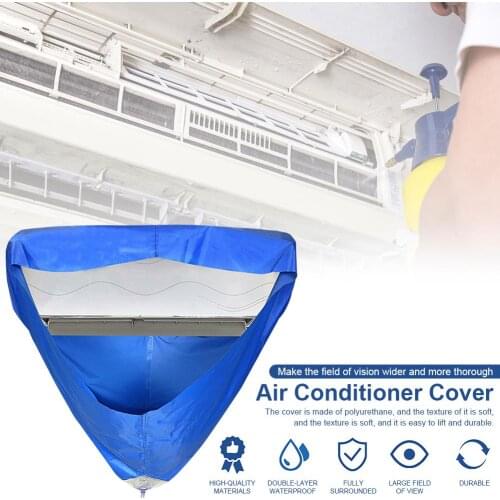 Air Conditioning Cover Wall Mounted Air Conditioner Cover Dustproof Cleaning Bag Waterproof Leakproof Air Conditioner Washing