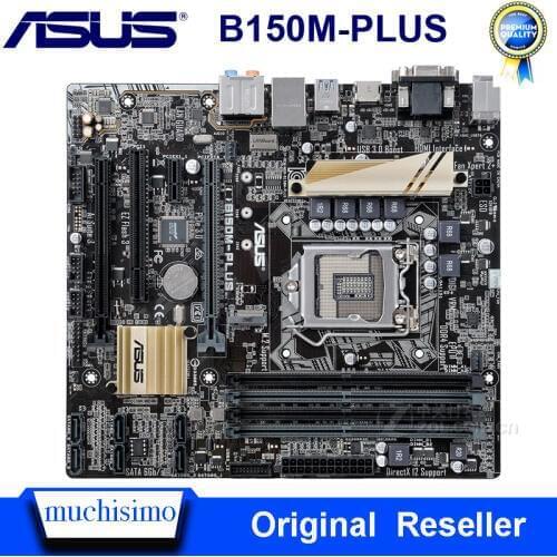 LGA 1151 B150M-PLUS Motherboard Asus B150M-PLUS LGA 1151 DDR4 I3 I5 I7 CPU 64G Micro ATX board USB3.0 Orginal used Mainboard
