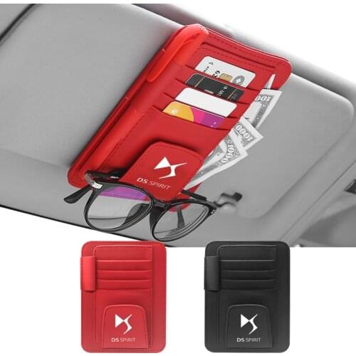 NEW Car Visor Organizer Holder Case Card Bag For DS SPIRIT DS3 DS4 DS5 DS6 5LS Card eye folder storage Car Accessories