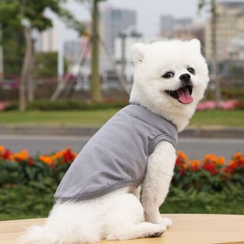 Dog Clothes Solid Color Cotton T-shirt Dog Shirt Cat Vest Multi-color Multi-size Pet Dog Cat Clothes dog shirts for dogs