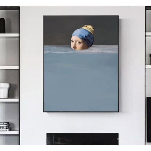 Original Modification Of Famous Oil Painting On Canvas Print Nordic Poster Wall Art Picture For Living Room Home Decor