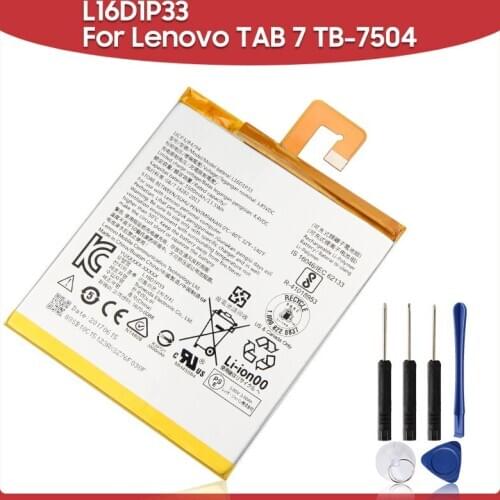 Original Replacement Battery 3500mAh L16D1P33 For Lenovo TAB 7 TB-7504N TB-7504F 7504X Tablet PC Batteries
