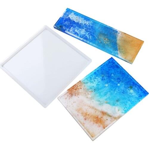 DIY Crystal Epoxy Mold Classification Storage Box Tray Mold Desktop Ornament Jewelry Table Home Decoration Silicone Mold Resin