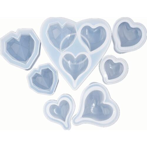Crafts heart shape Silicone Mold for jewelry heart Resin jewelry making tool UV epoxy resin molds