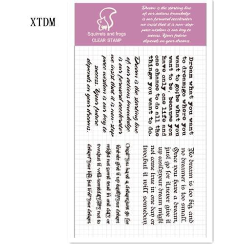 Hot sale my dream Transparent Clear Stamps / Silicone Seals Roller Stamp for DIY scrapbooking photo album/Card Making