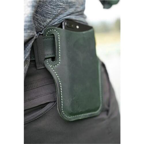 Suitable For Iphone Mobile Phone Bag Leather PU Purse Case Outdoor Tool Belt Bag For Men Unisex Sport Running Storage Bag