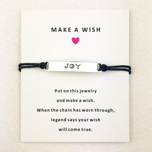 Tibetan Silver Joy Connection Charms Cuff Multilayer Wax Rope Red Bracelets Women Men With Card Bracelet Jewelry Dropshipping